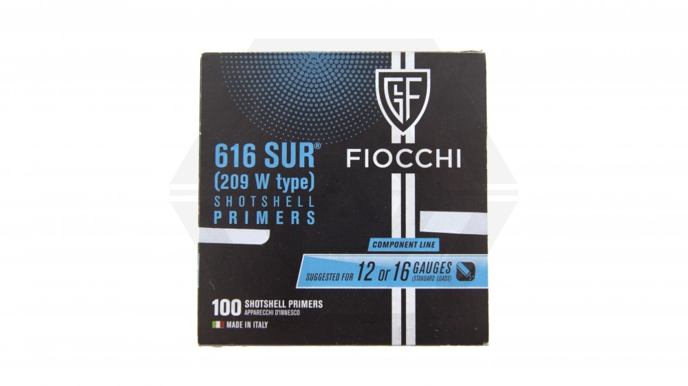 Fiocchi Pack of 100 Blanks .209 Shotgun Primer for Grenades Zero One
