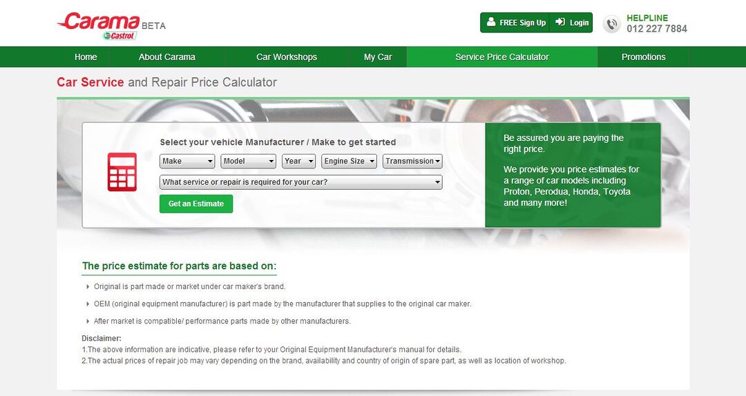 Carama by Castrol Introduces Malaysia’s First Car Service Price