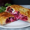 Beet Calzone with Bacon, Goat Cheese and Dill - a unique take on the calzone! Loaded with beets, bacon, mozzarella, goat cheese and dill this easy dinner is one that will not disappoint.