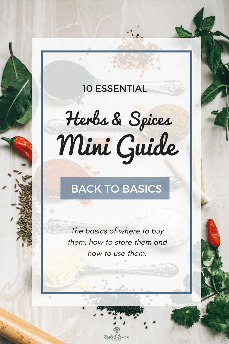 Essential Herbs and Spices Zested Lemon