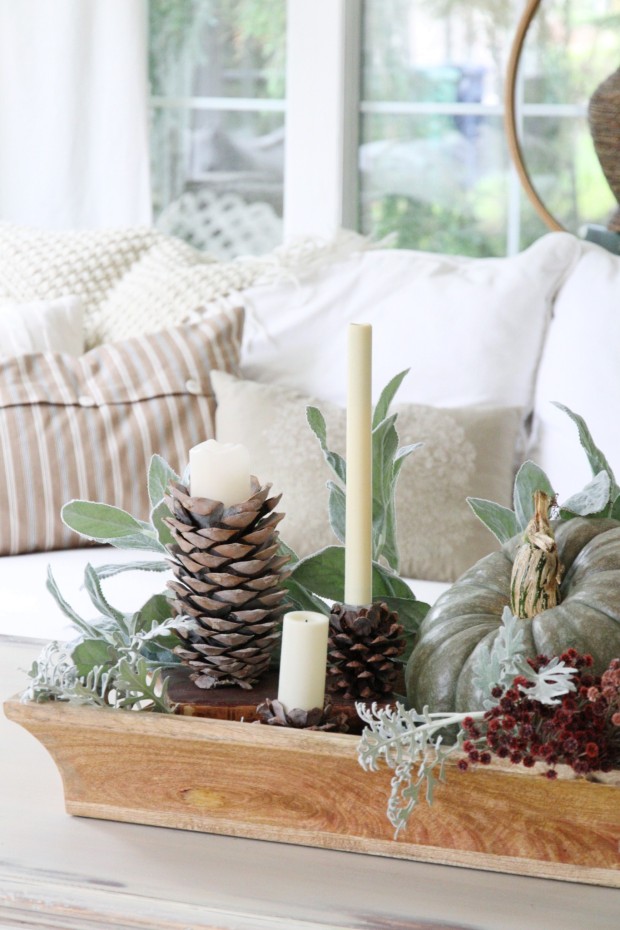 DIY Pinecone Candle Holder