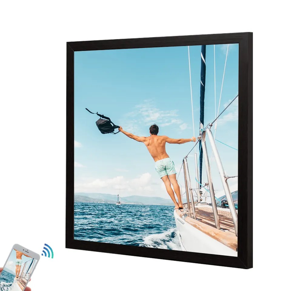 Wall Mounted square tft lcd display digital picture frame monitor
