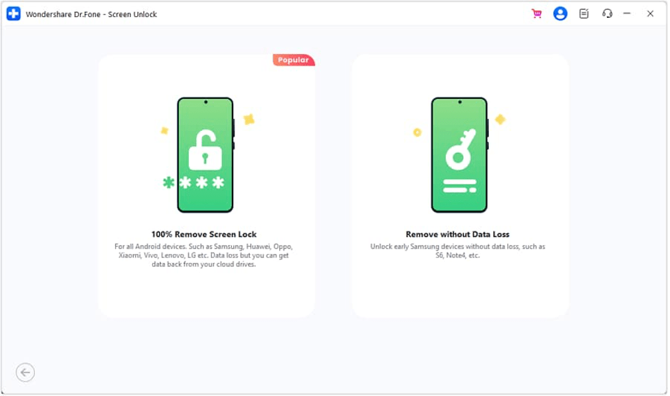How to Unlock Samsung Phone Without Losing Data Using Dr.Fone Screen
