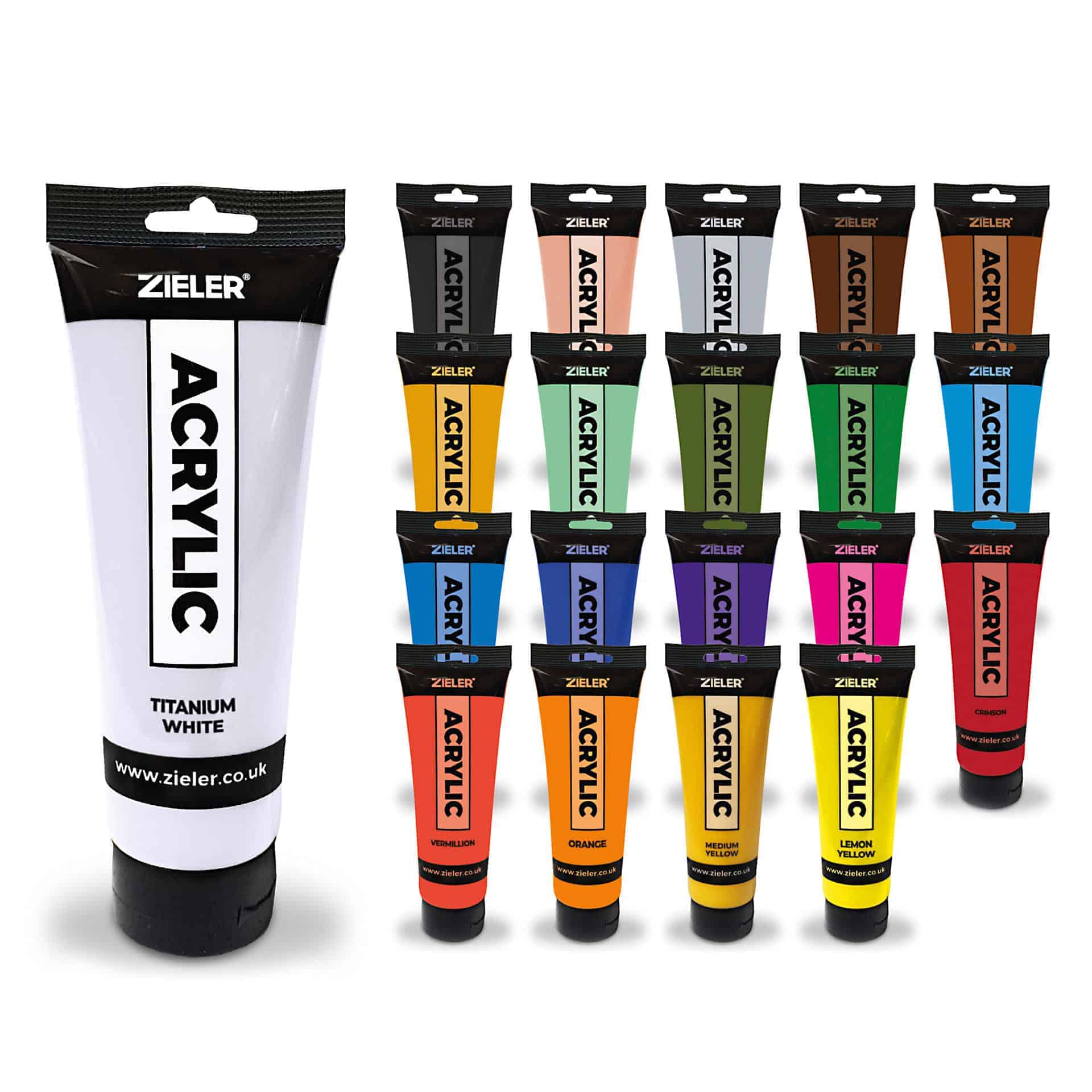 Premium Acrylic Paint High Pigment (120ml Tube) By Zieler Zieler