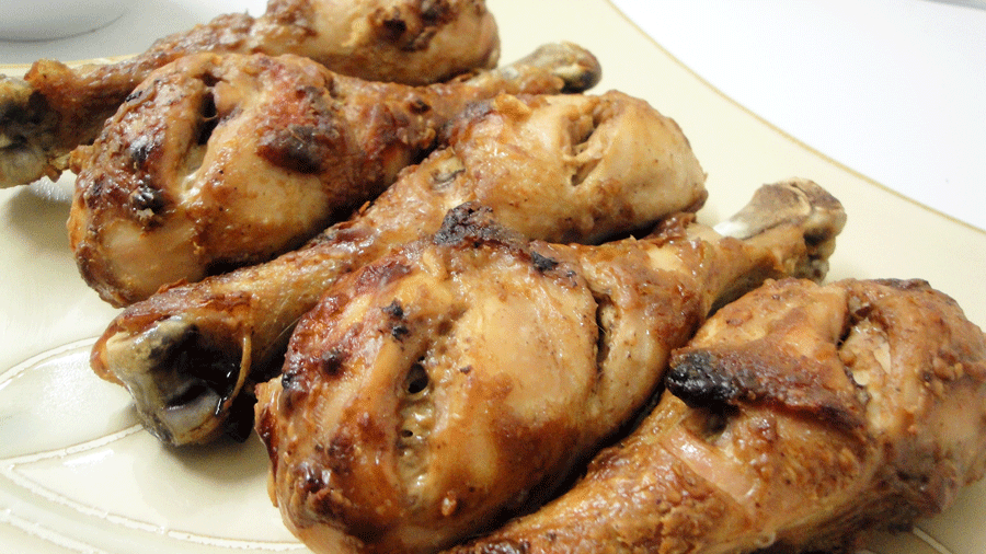 Grilled Chicken drumsticks with sweet chilli Peanut Butter sauce ZimboKitchen