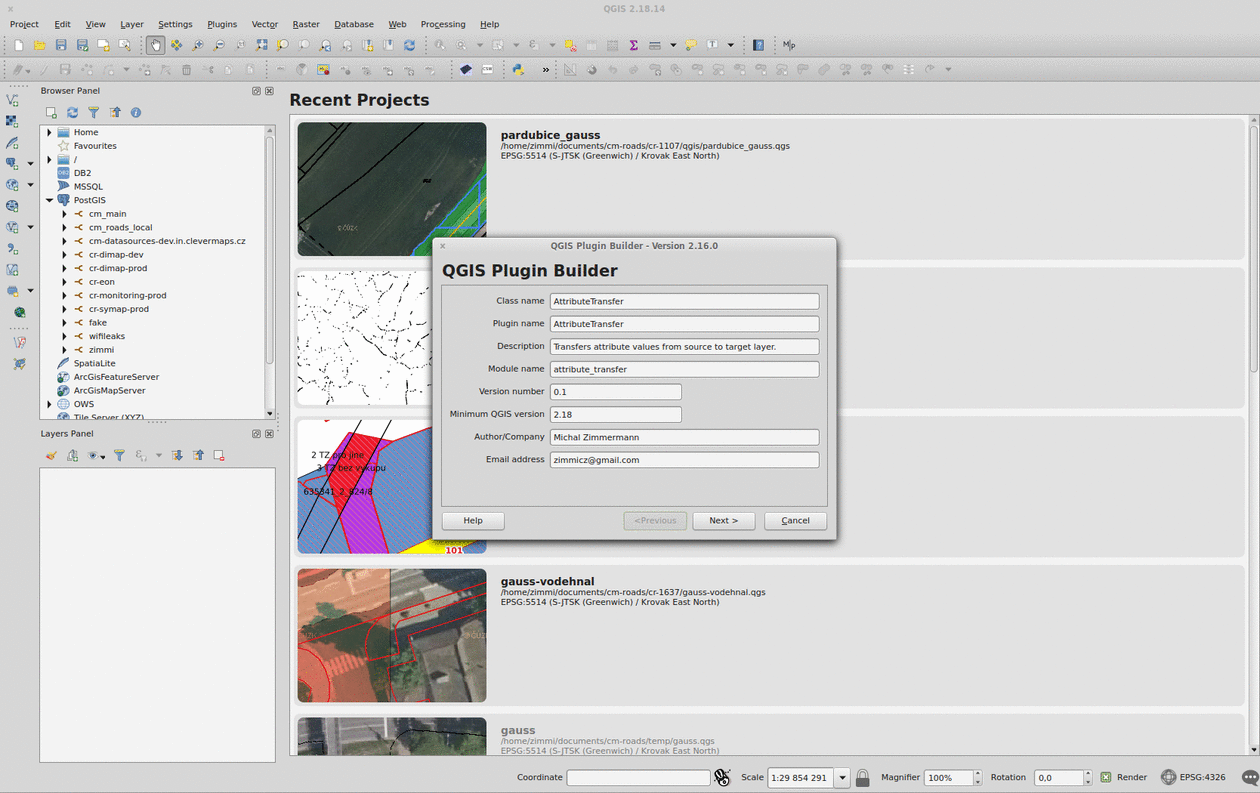 Michal Zimmermann QGIS Plugin Development Creating GUI with Qt Designer