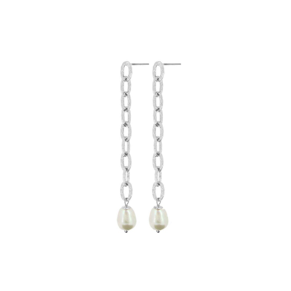 Dansk Audrey Link Silver Earrings Zinc Fashion Jewellery