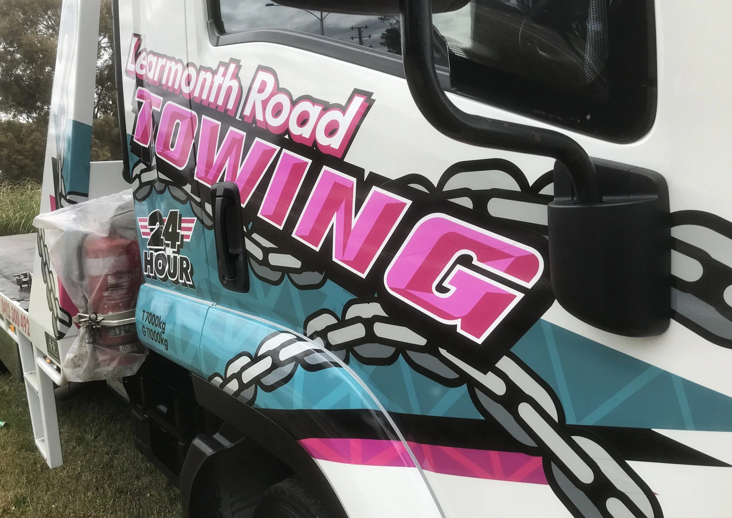 Signs Ballarat. Learmonth Rd Towing Truck Design & Install Logo