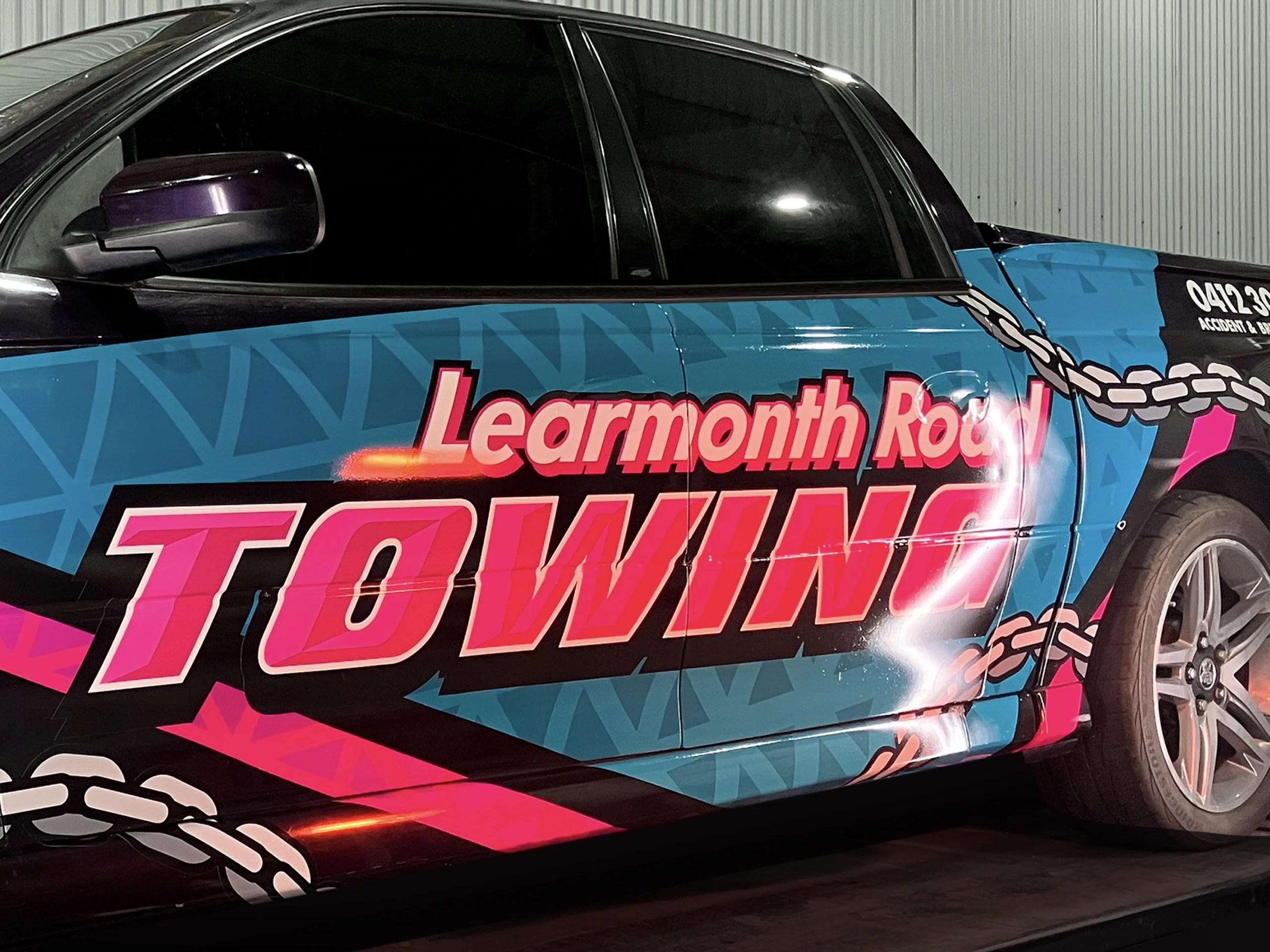Learmonth Road Towing Ute Wrap Zing Logo