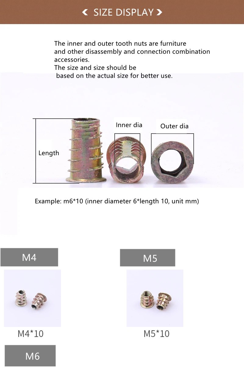 China Customized M4 THREADED INSERT Manufacturers, Factory Wholesale