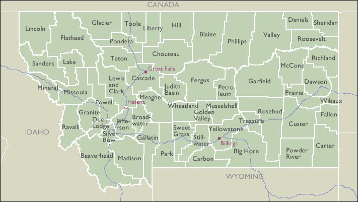 Montana Zip Code Map County Zip Code Maps of Montana