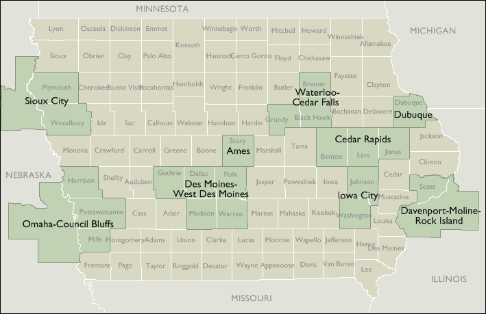 Iowa Area Code Map Metro Area 5 Digit Zip Code Map Books of Iowa