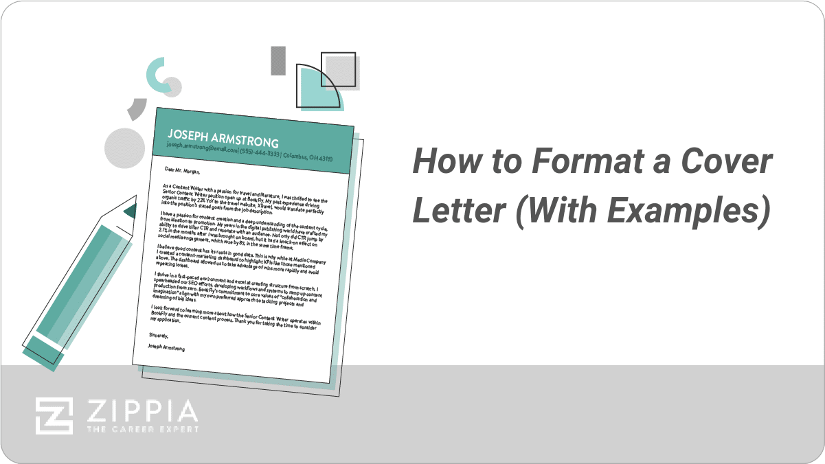 How to Format a Cover Letter (With Examples) Zippia