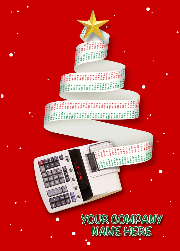 Custom Accounting Christmas Card Ziti Cards