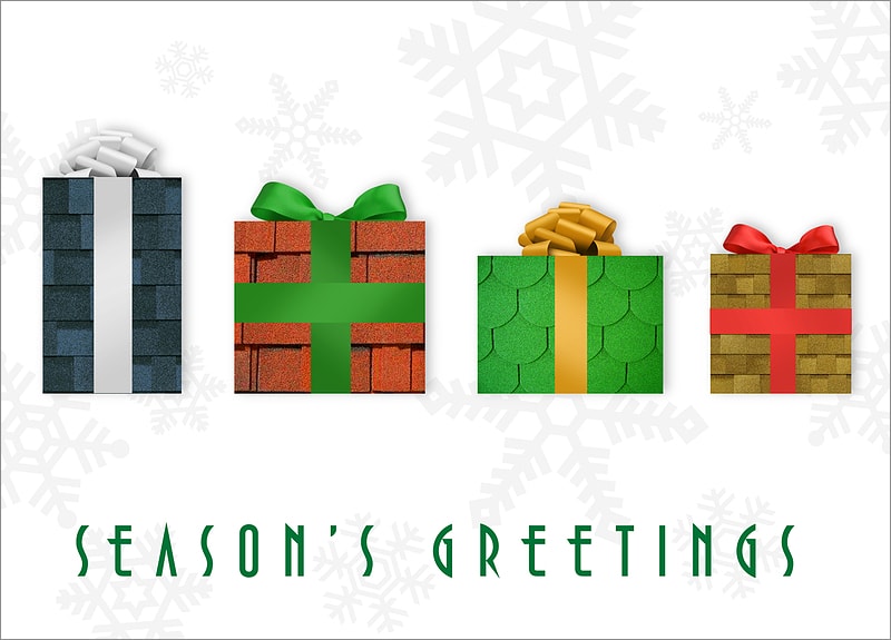 Roofing Contractor Christmas Cards For Your Business