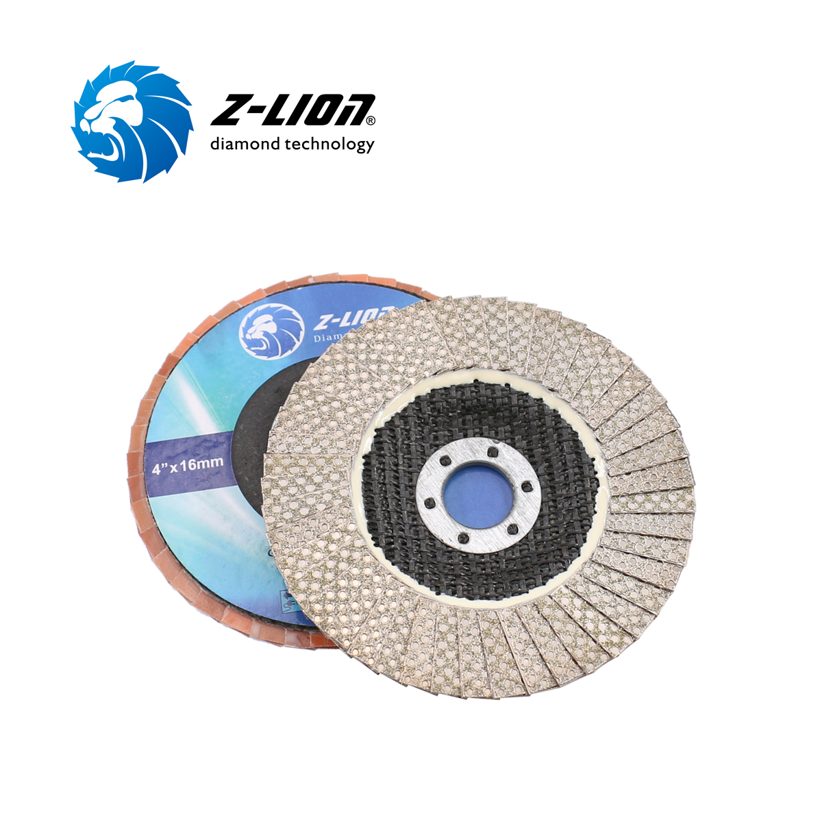 ZLION Fiberglass Backing Diamond Flap Discs Stone Ceramic Tile Deburring Wheels