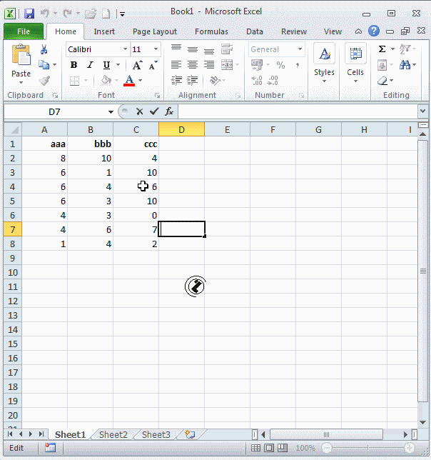 abc Microsoft EXCEL 2010 Filter /DATA FILTER/