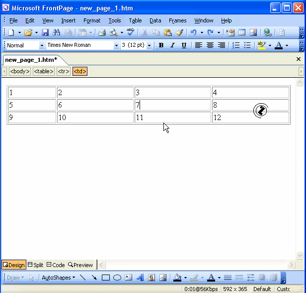Front Page Udaljenost od linije /CELL PADDING/