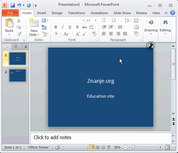 POWERPOINTAnimation tab
