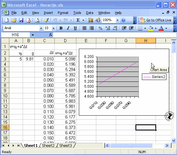 EXCEL Create a chart Iterations change number of data