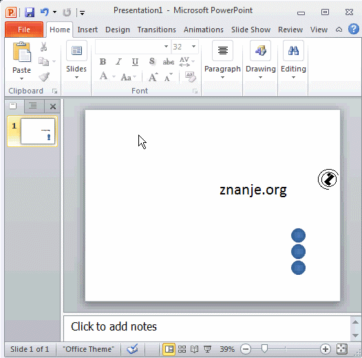 PowerPointAnimated Circles Insert New Slide