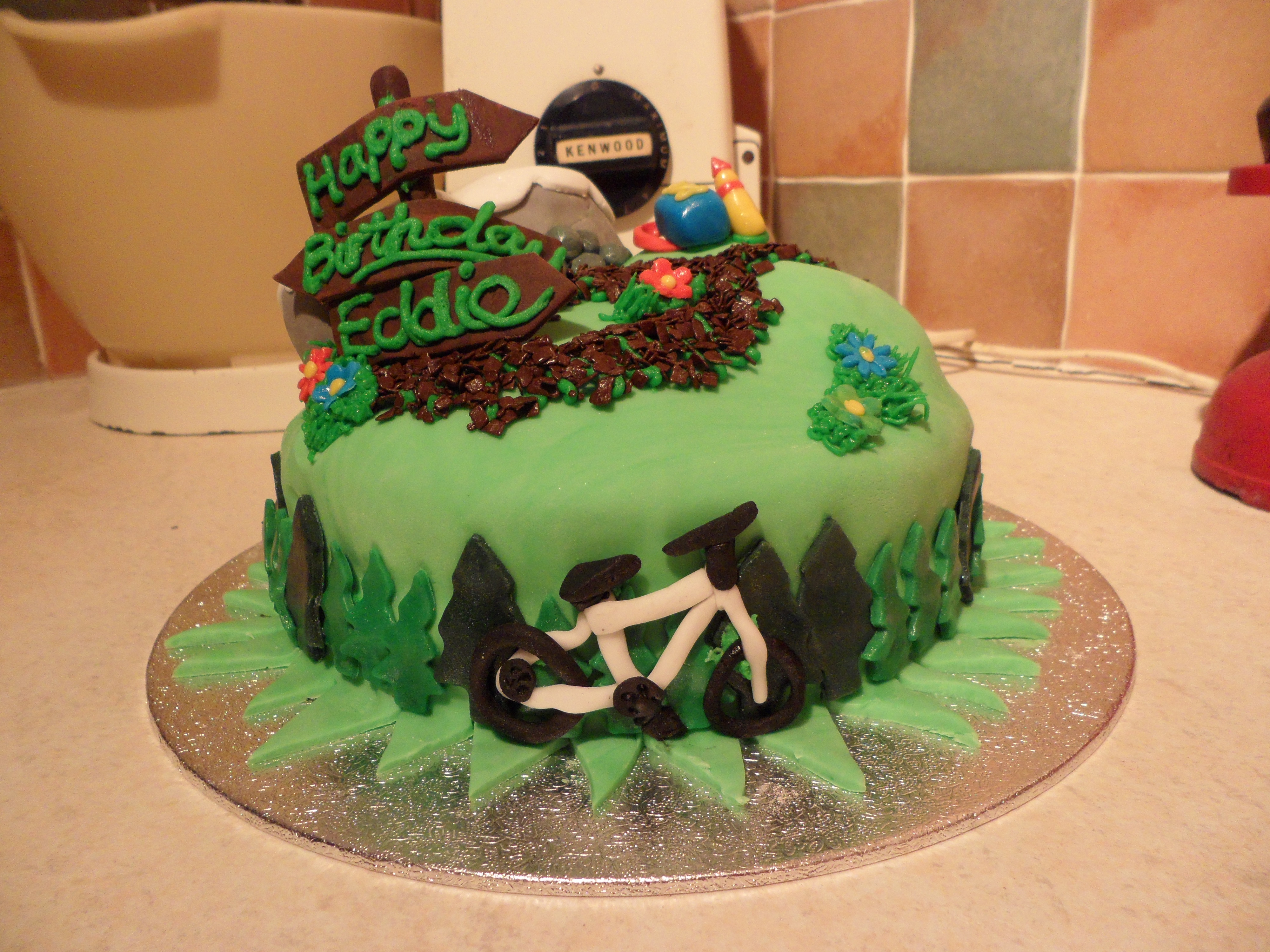 Mountain Bike Birthday Cake Zobird's Cookabilly Kitchen