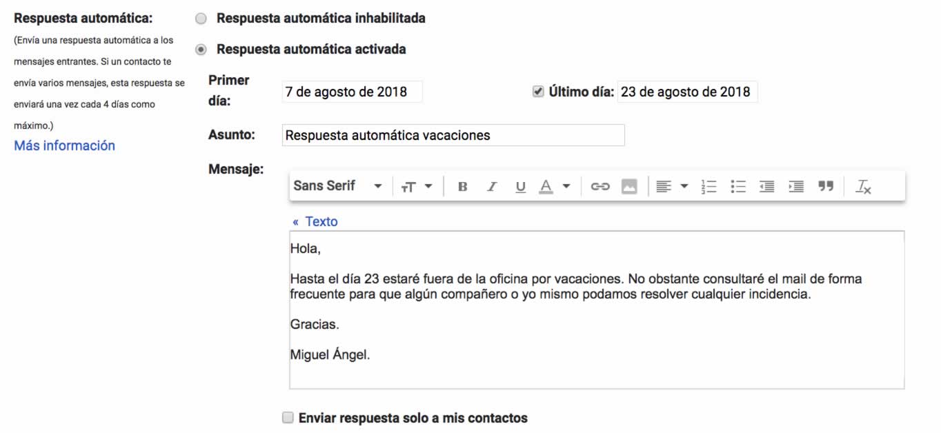CÃ³mo crear una respuesta automÃ¡tica “modo vacaciones” en Gmail Zodoms