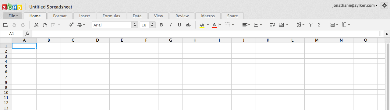 Zoho Sheet New Features