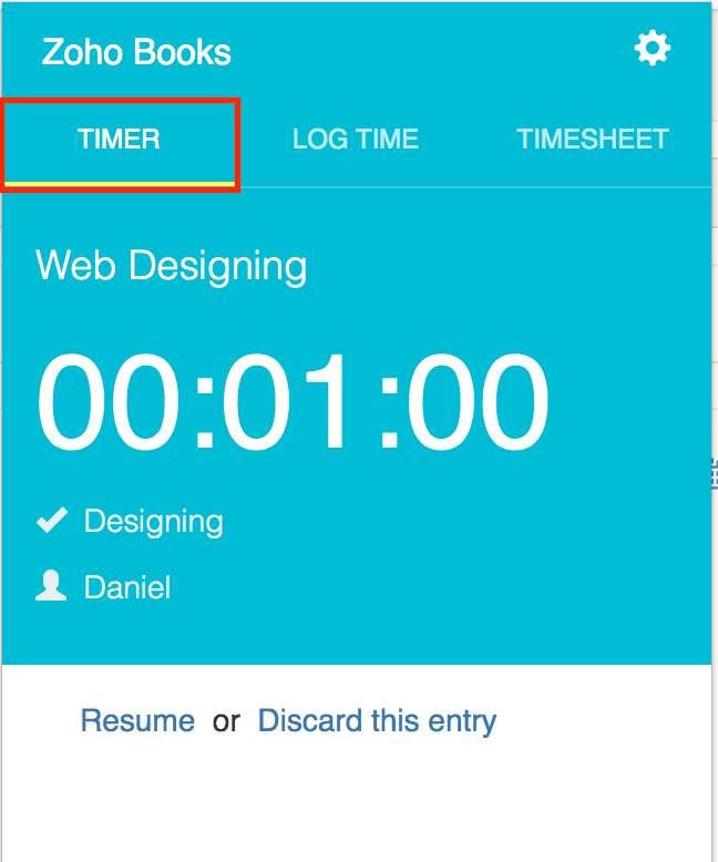 Timesheets Google Chrome Extension Zoho Books