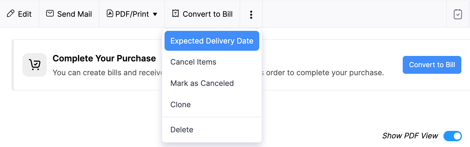 Expected Delivery Date of Purchase Order FAQ Zoho Books