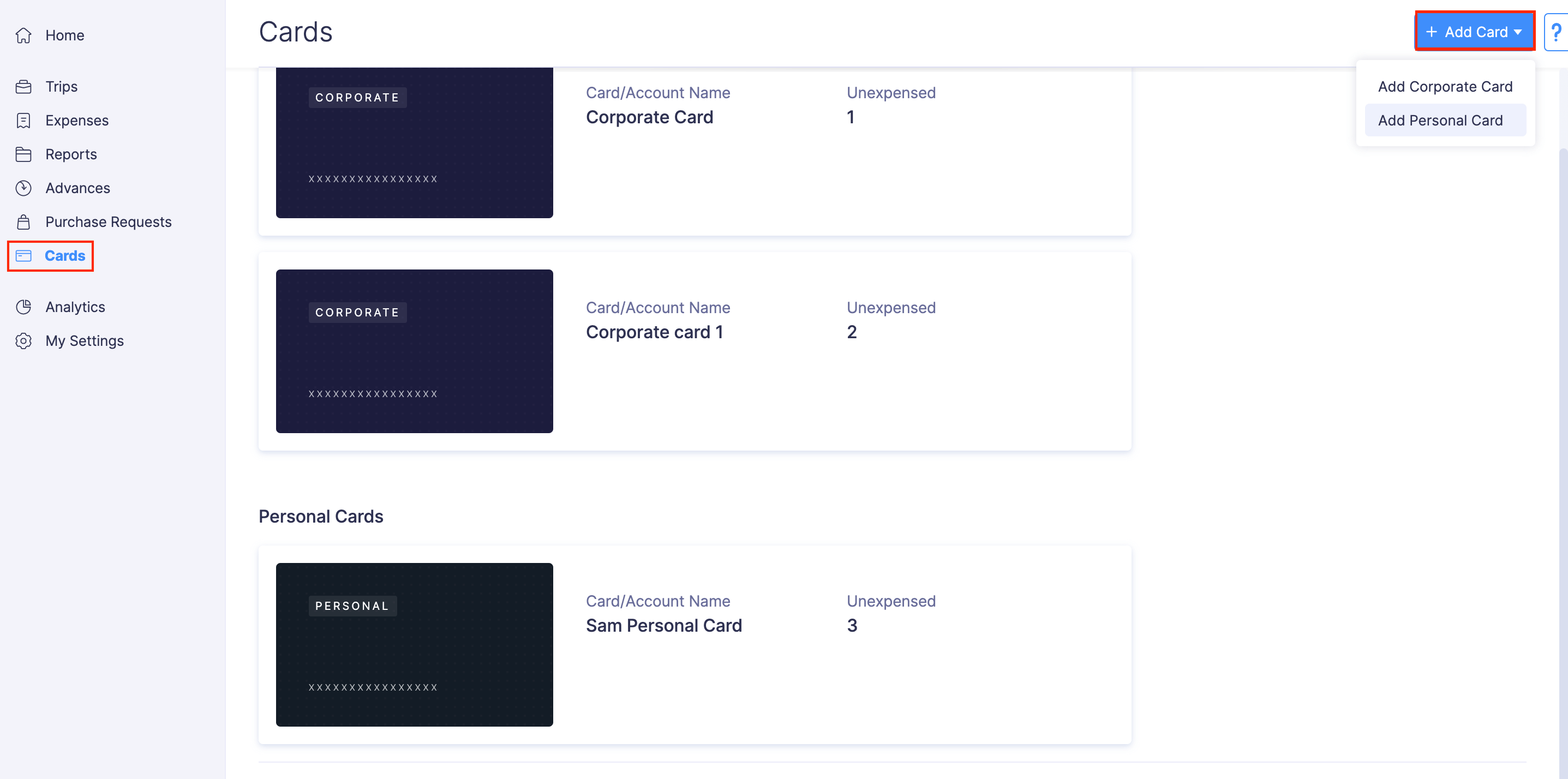 Adding Your Card User Guide Zoho Expense