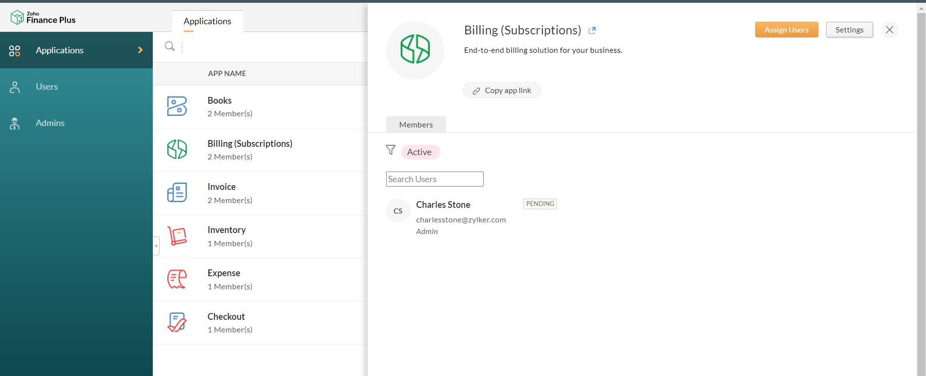 Zoho Finance Plus User Guide