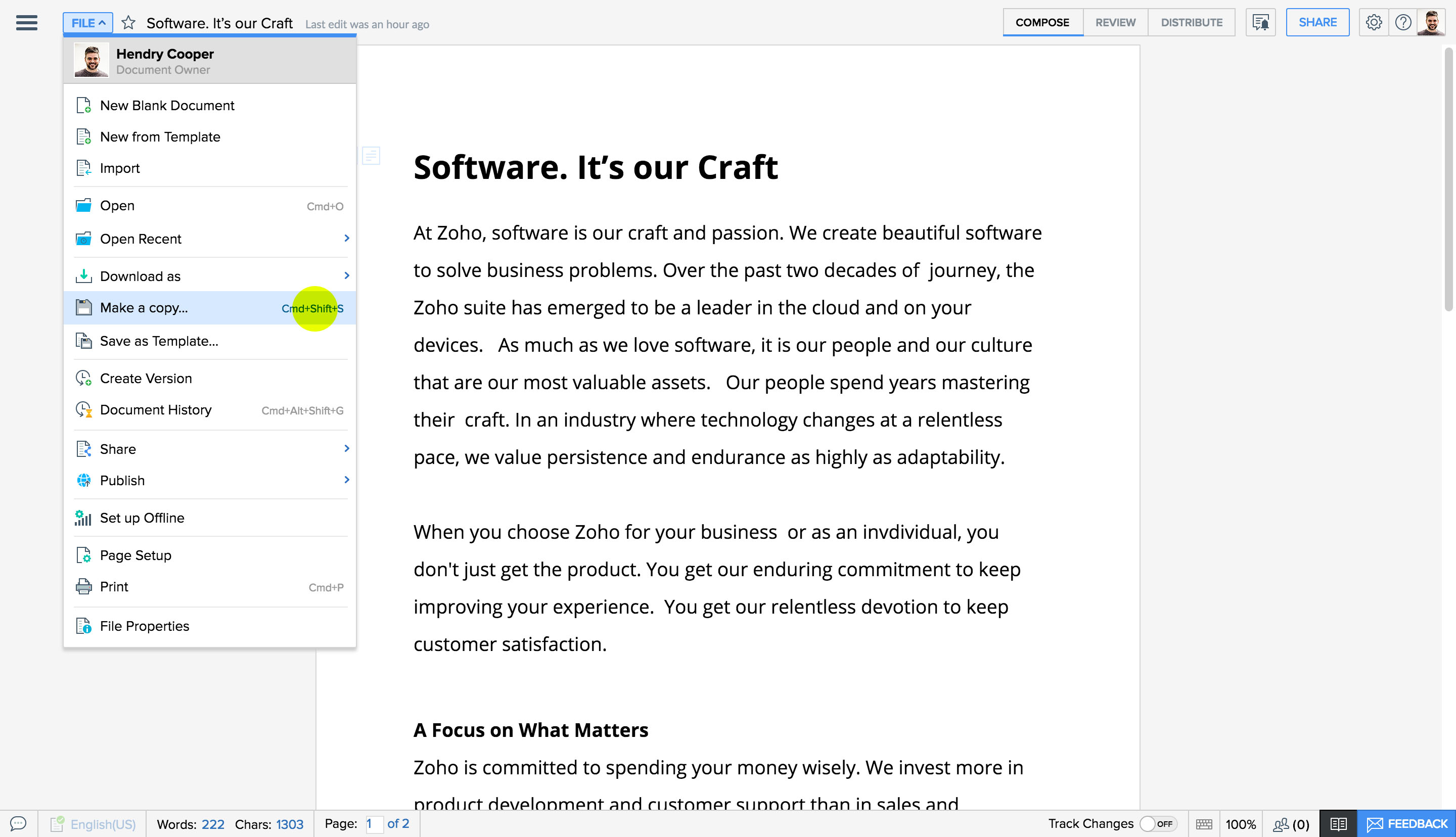 How to create and manage your documents using Writer?