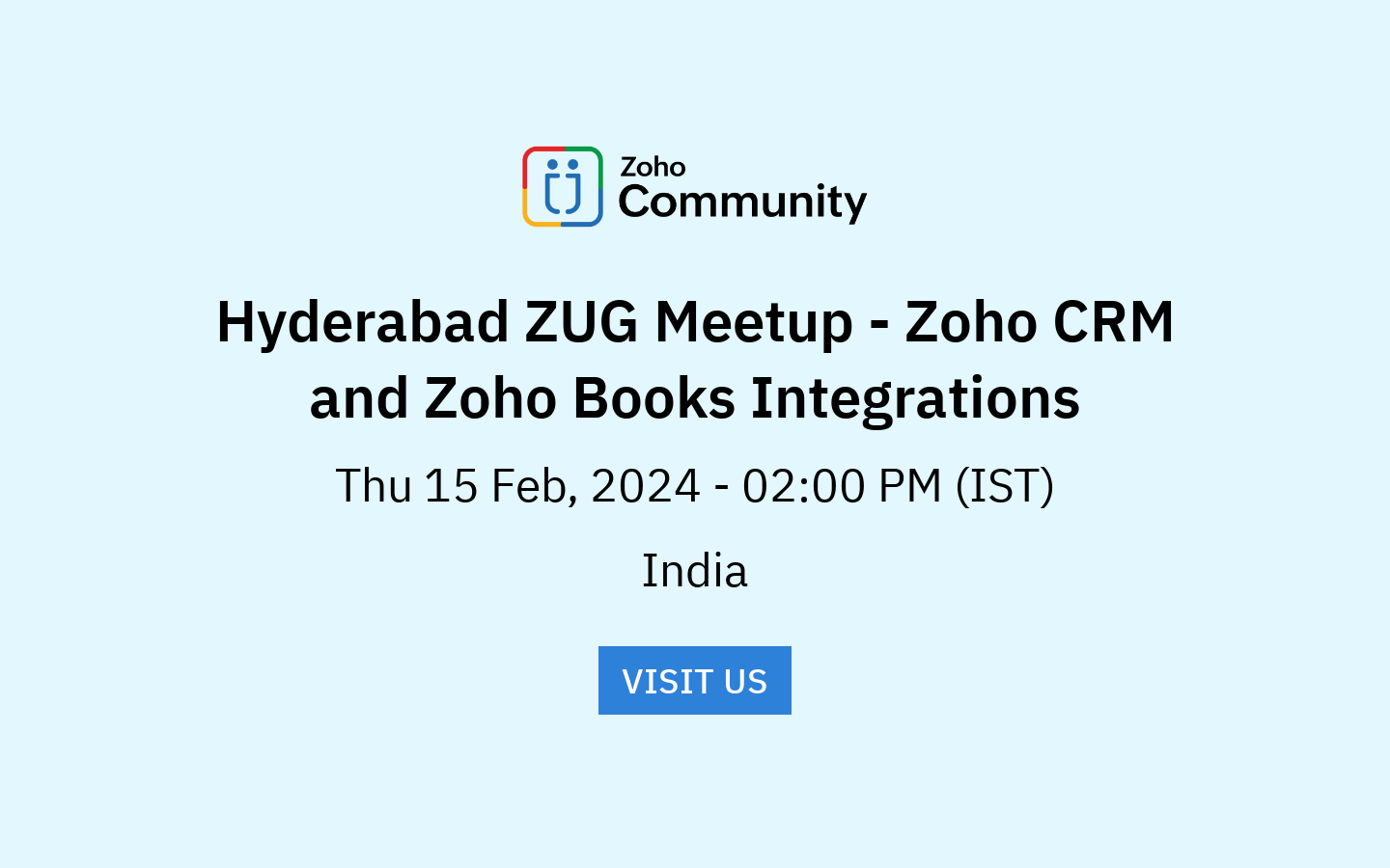 Hyderabad ZUG Meetup Zoho CRM and Zoho Books Integrations