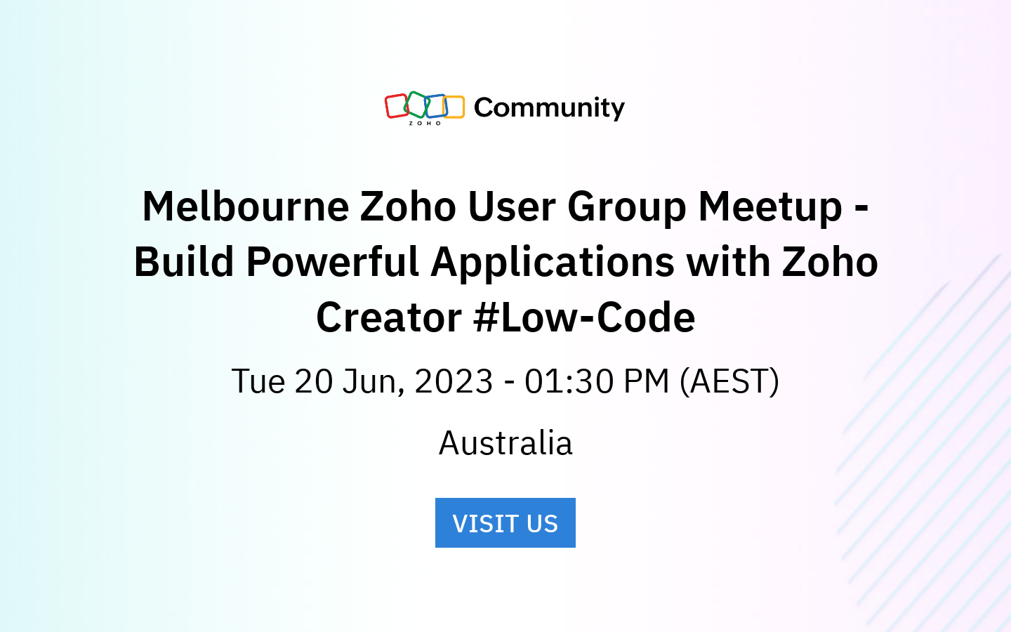Melbourne Zoho User Group Meetup Build Powerful Applications with