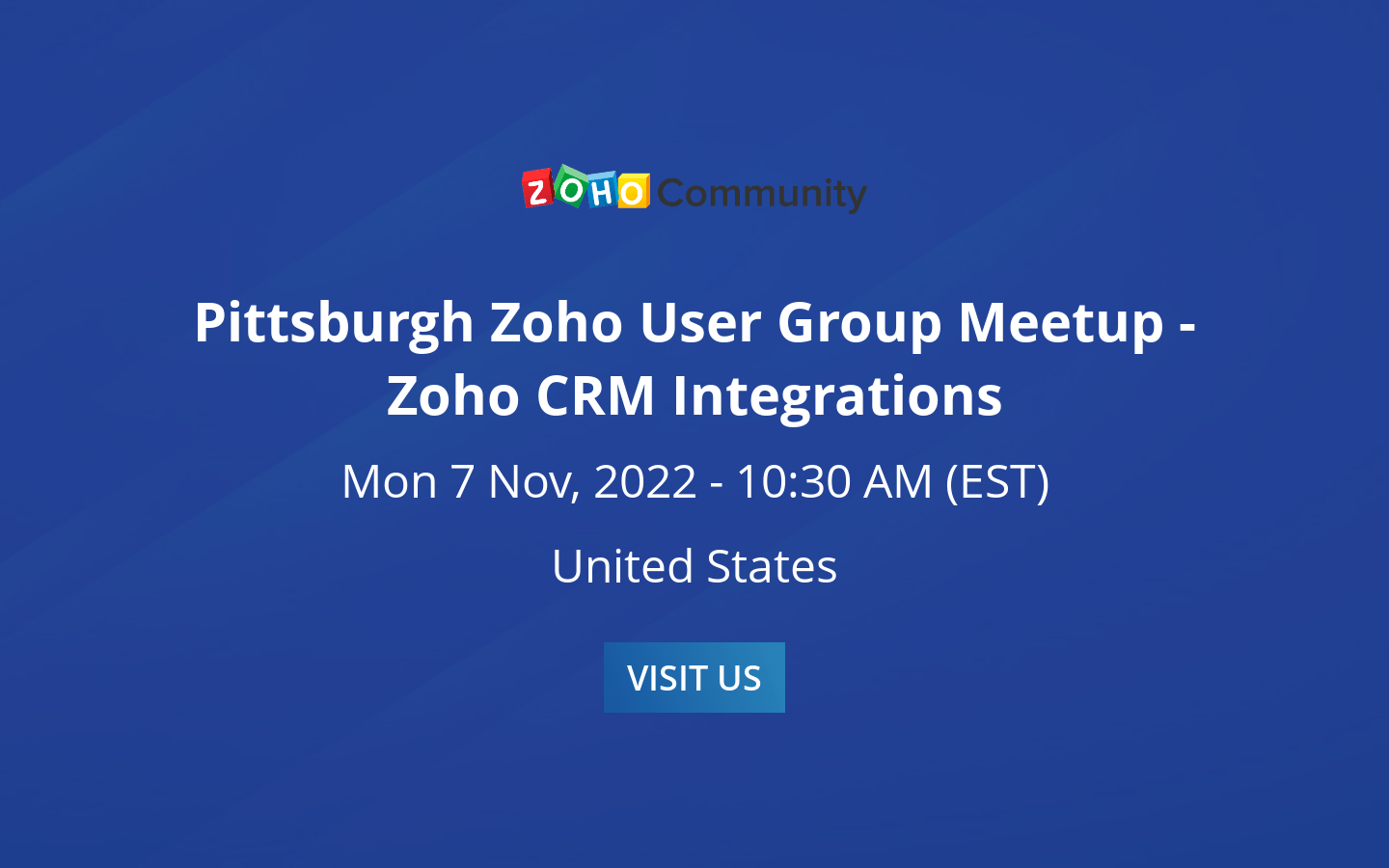 Pittsburgh Zoho User Group Meetup Zoho CRM Integrations