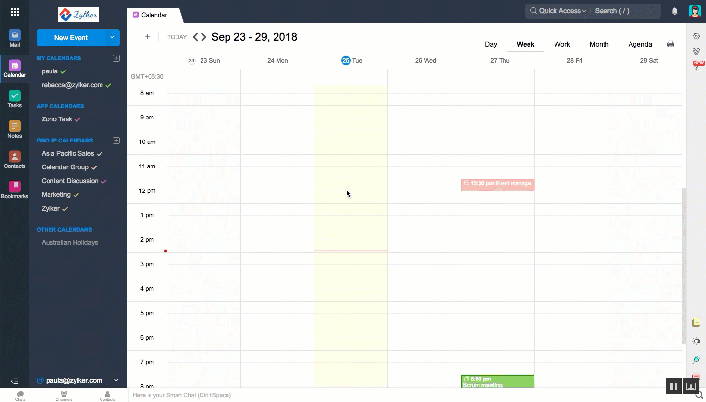 CalDAV Sync For Zoho Calendar
