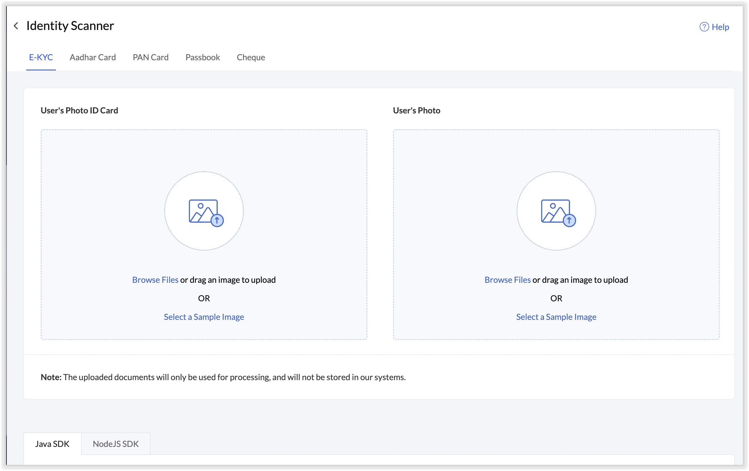 Zia Identity Scanner Online Help Catalyst