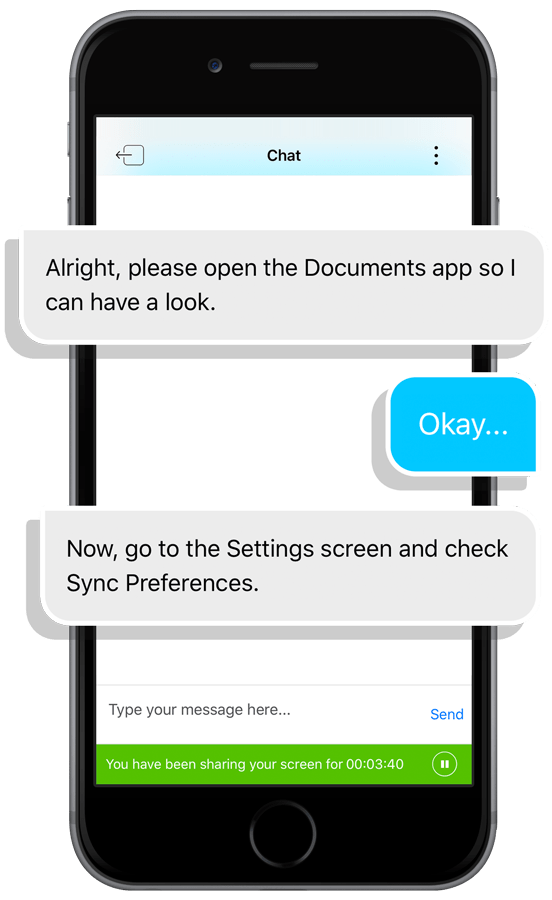 Support mobile devices remotely Zoho Assist