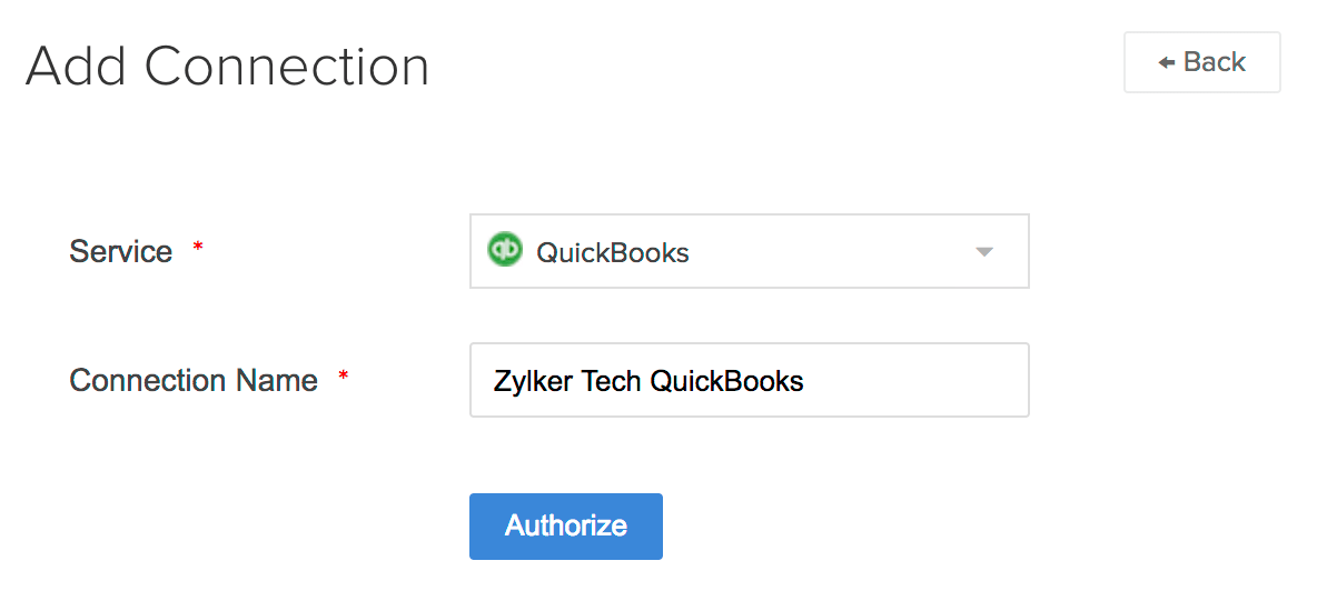 Configure QuickBooks Connection Zoho Creator Help