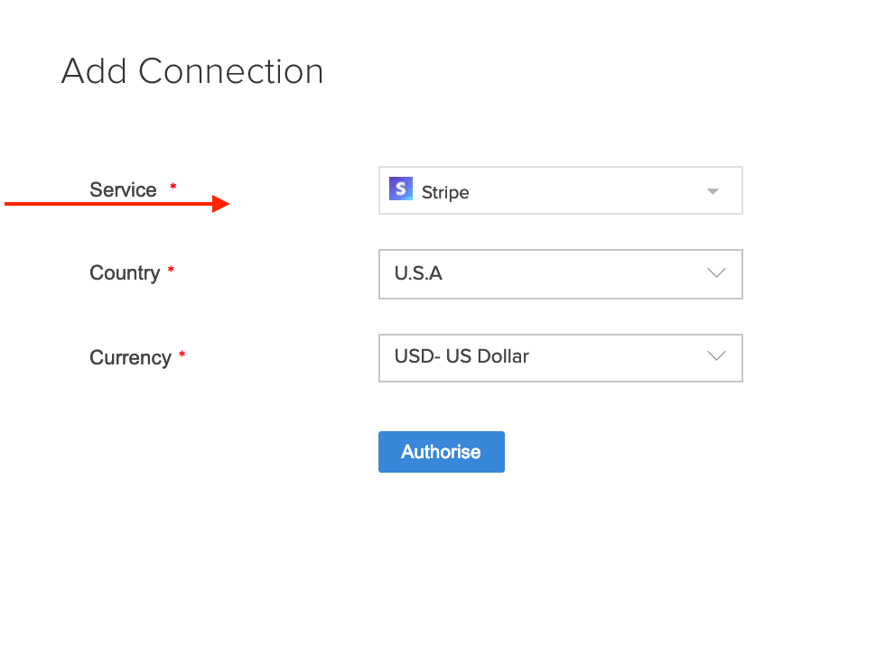 Configuring Stripe connection Zoho Creator Help
