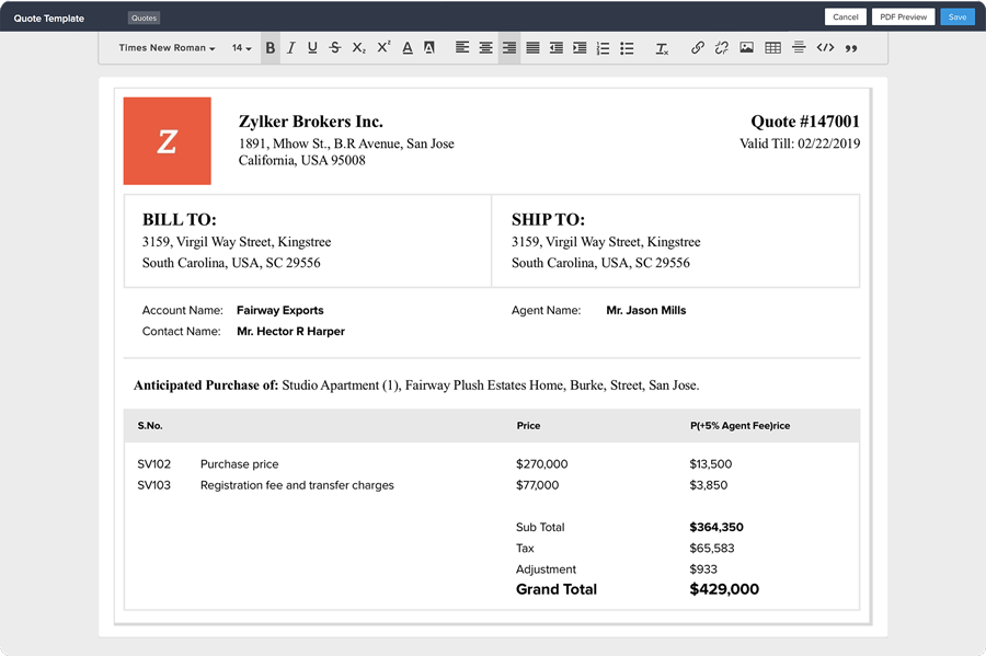 Beste Vastgoed CRMsoftware CRM voor makelaars Zoho CRM