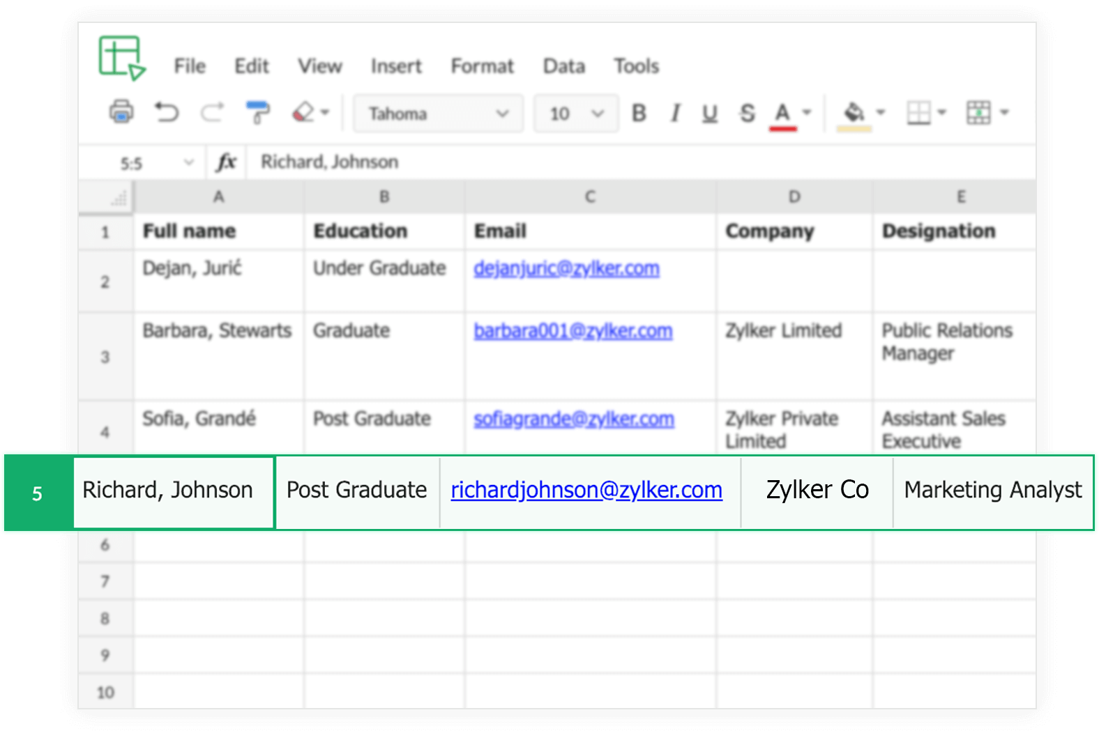 Push form entries to Zoho Sheet Integrate Zoho Forms with Zoho Sheet