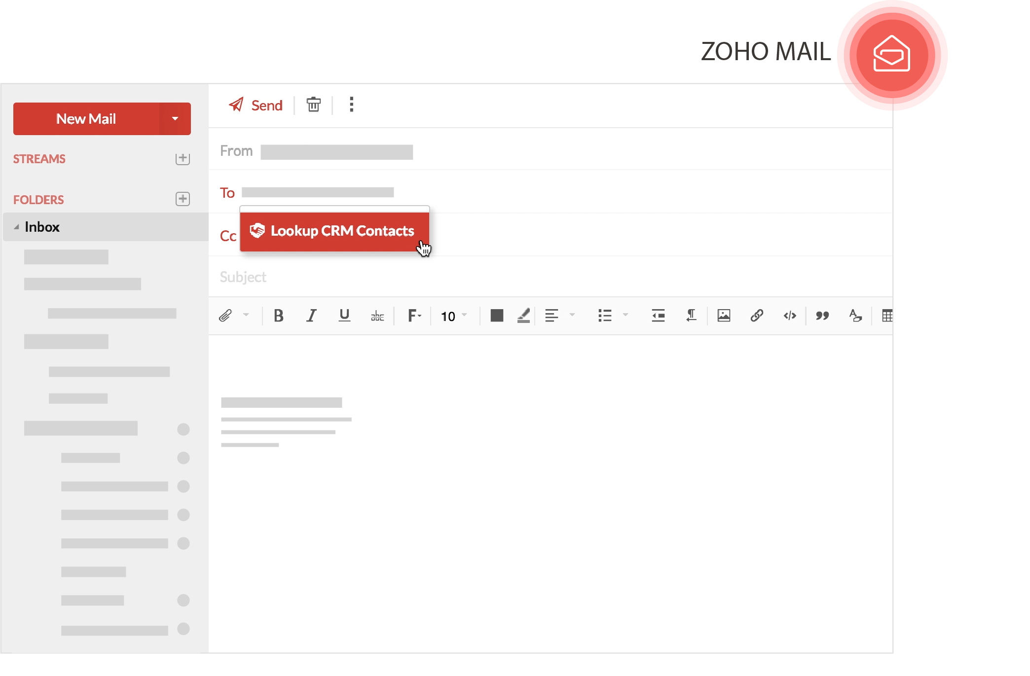 Email Integrated With CRM Software Zoho Mail
