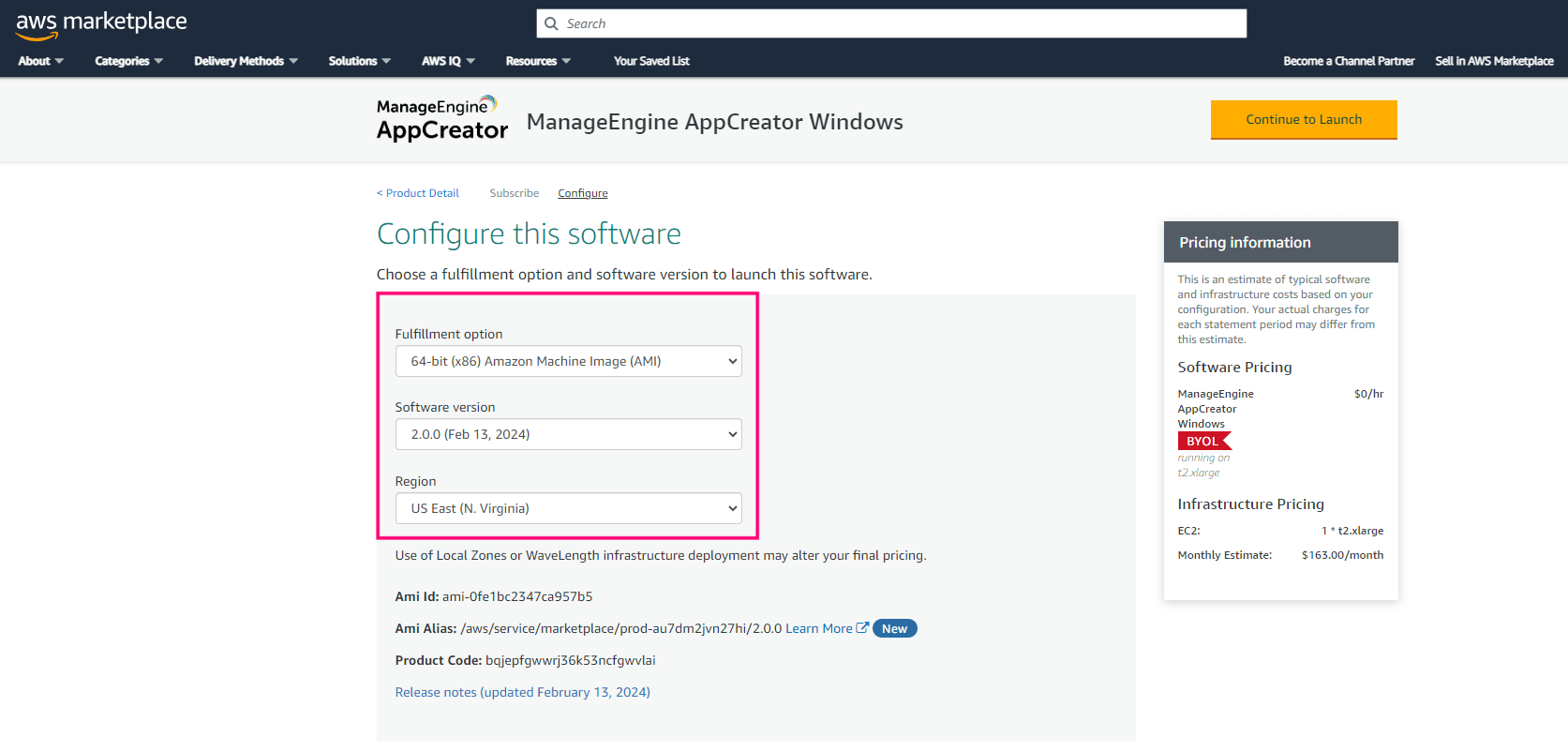 Installing on AWS ManageEngine AppCreator Help