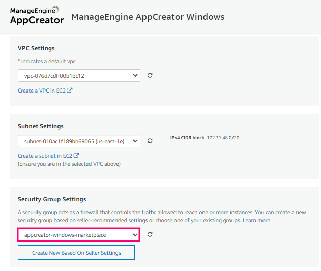 Installing on AWS ManageEngine AppCreator Help