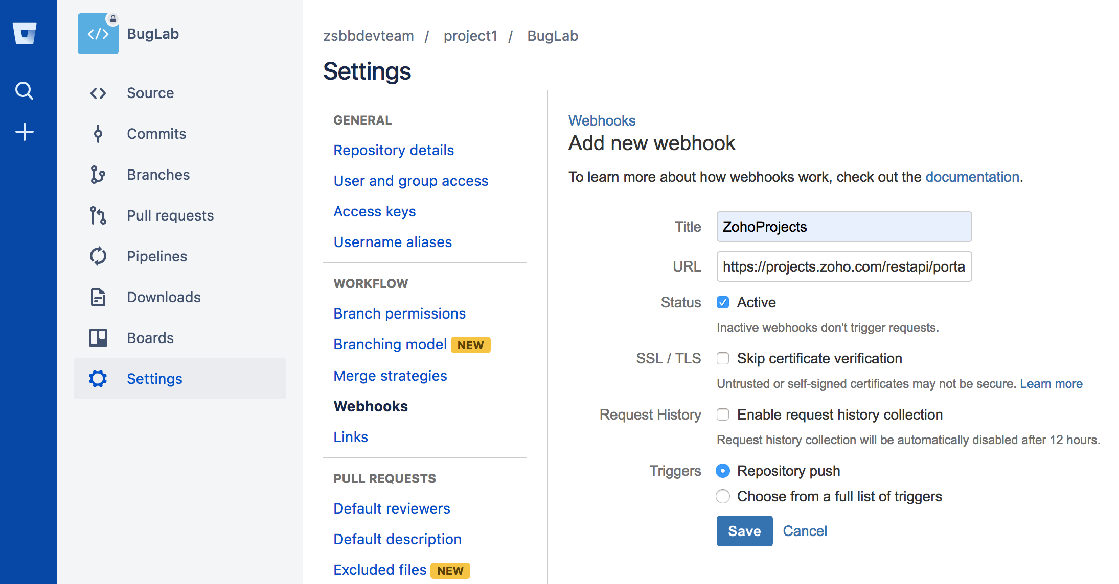 Bitbucket Integration