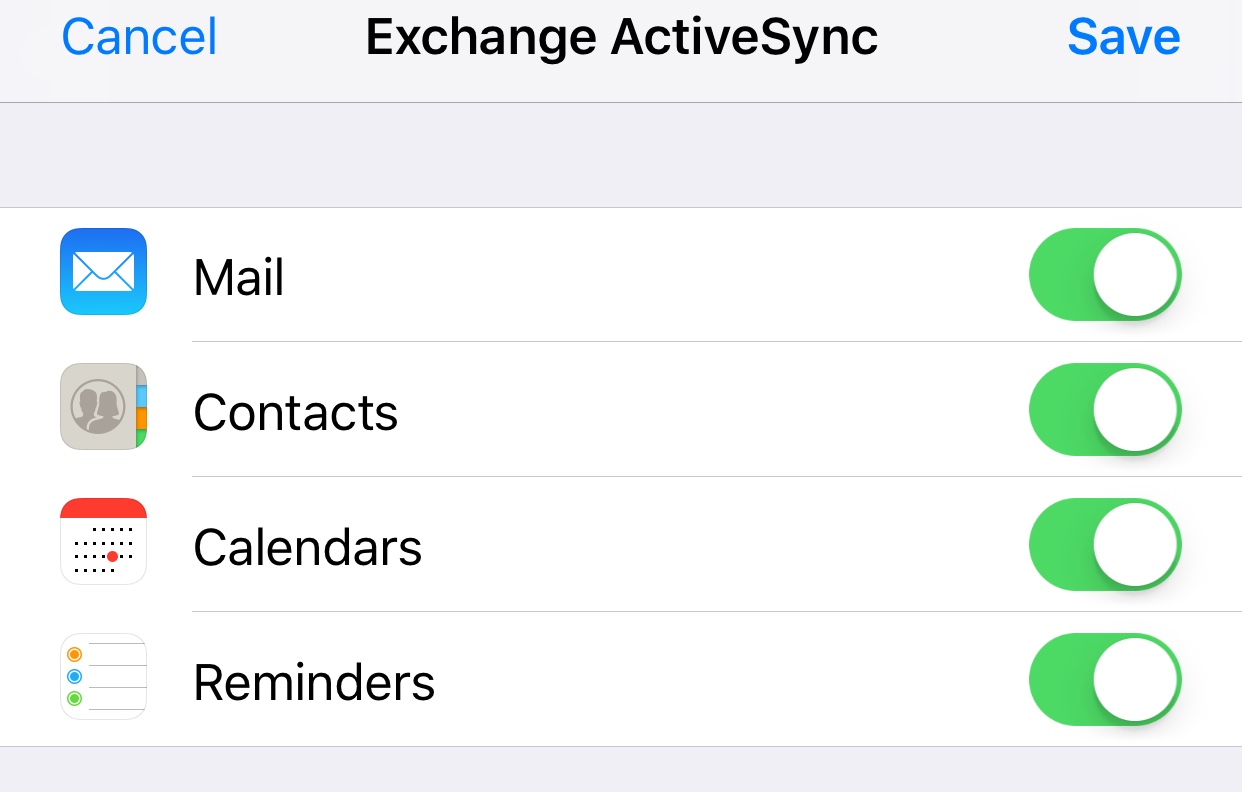 Sync calendars on your mobile device using Exchange ActiveSync
