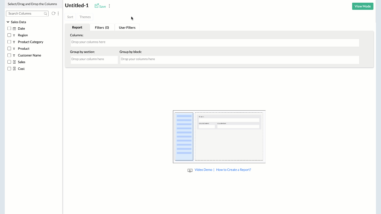 Creating a Tabular View l Zoho Analytics Help