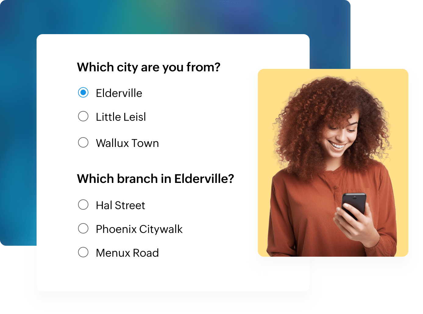 Answer display logic Zoho Survey